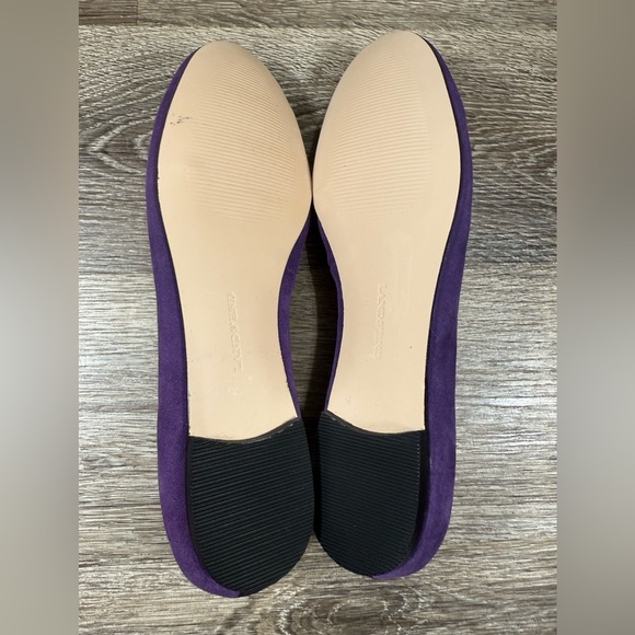 Lands End Shoes Women 8B Purple Suede Ballet Flats NEW Coquette Quiet Luxury - Picture 6 of 8